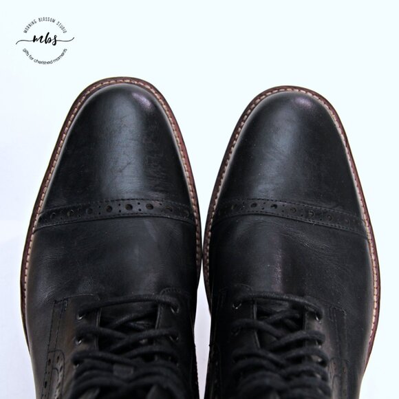 Warfield and Grand Potrero Leather Ankle Boots Black Men 11 - Picture 10 of 13